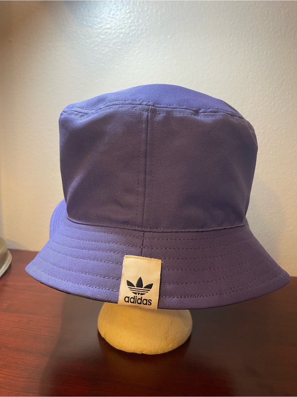 adidas Purple Bucket Hat with Trefoil Patch